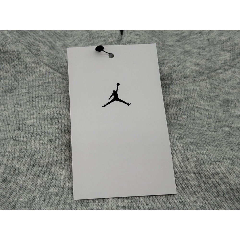 Men's Size Large - Nike Jordan Brooklyn Fleece Hoodie Grey Heather FV7281-050 - Picture 4 of 7